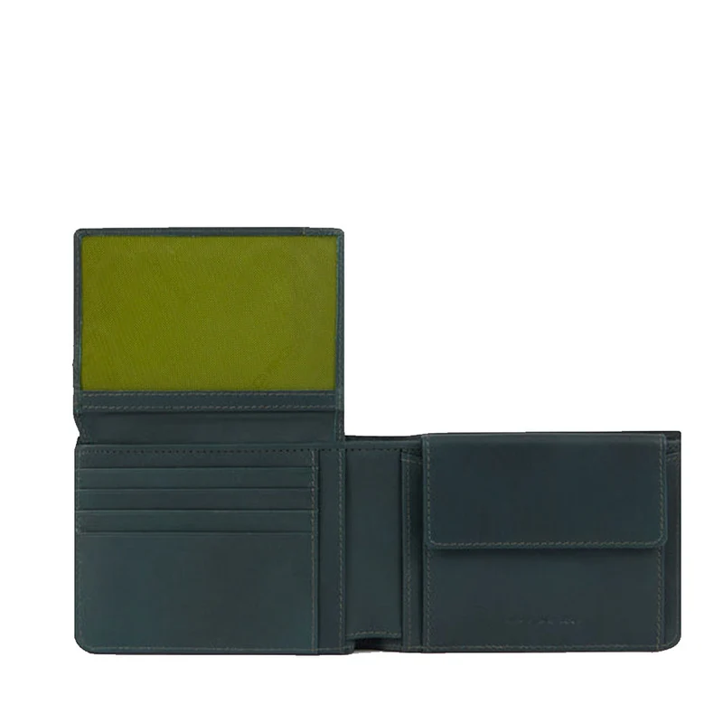Portafoglio Uomo con Pattina PIQUADRO in Pelle Verde - PU1392W122R