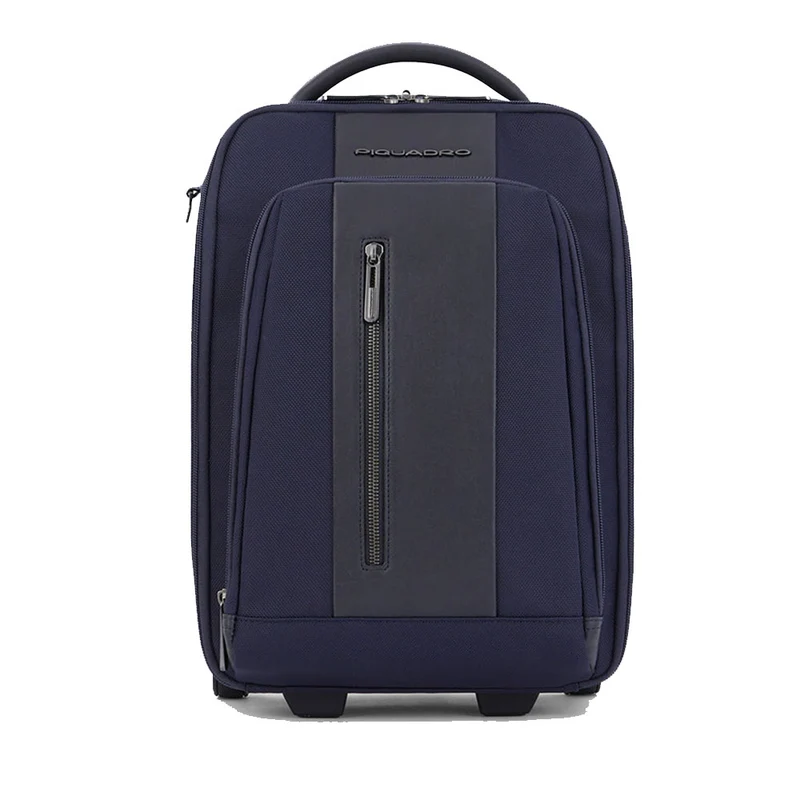 Trolley Cabina PIQUADRO con Portabilità a Zaino in Tessuto Riciclato linea Brief 2 Ruote Colore Blu - BV6270BR2