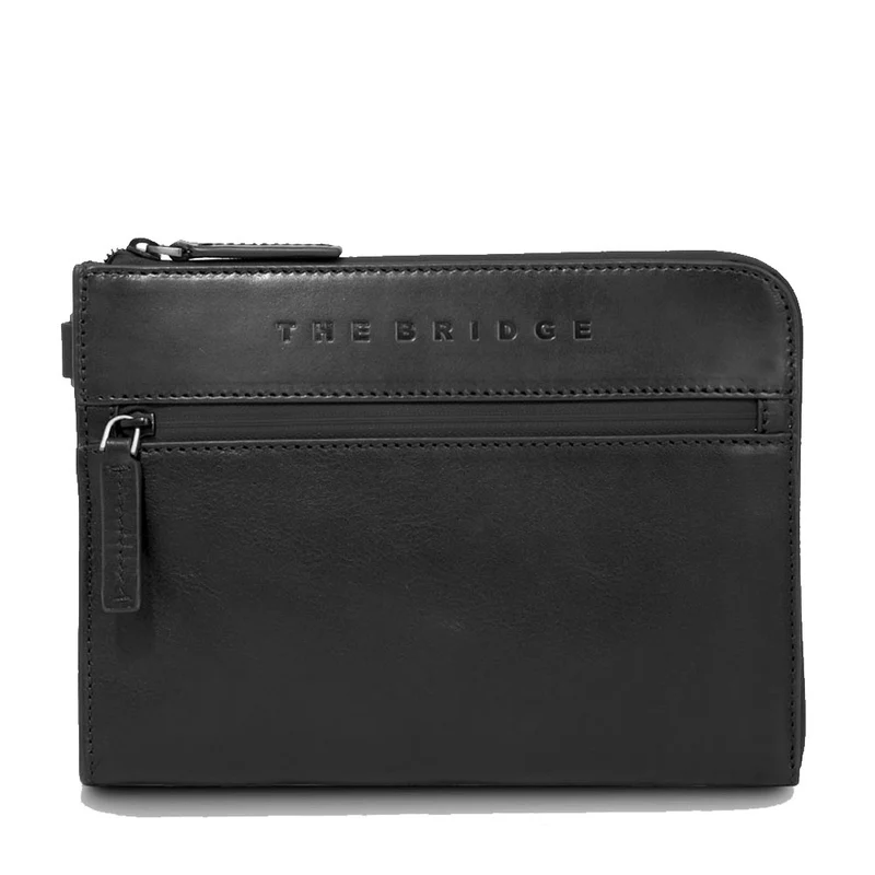 Pochette Uomo THE BRIDGE linea Damiano in Pelle Nera