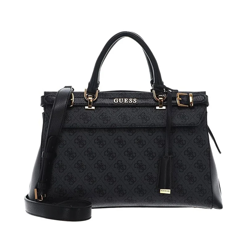 Borsa Donna a Mano GUESS Linea Sestri Logo Luxury colore Coal Logo