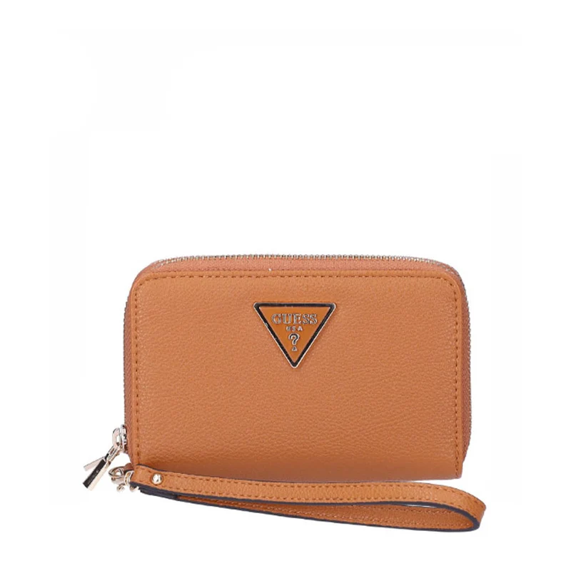 Portafoglio Donna GUESS con Due Scomparti Linea Meridian Colore Cognac