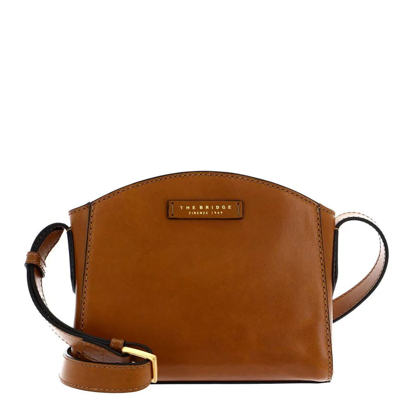 Borsa Donna a Tracolla THE BRIDGE linea Costanza in Pelle color Biscotto