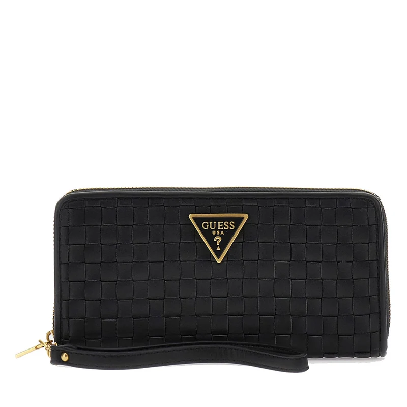 Portafoglio GUESS Chiuso con Zip Linea Lisbet colore Nero