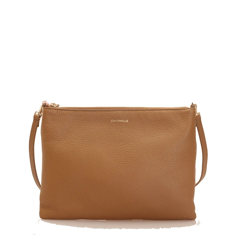 Borsa Donna a Tracolla COCCINELLE in Pelle Nocciola Linea Best Medium