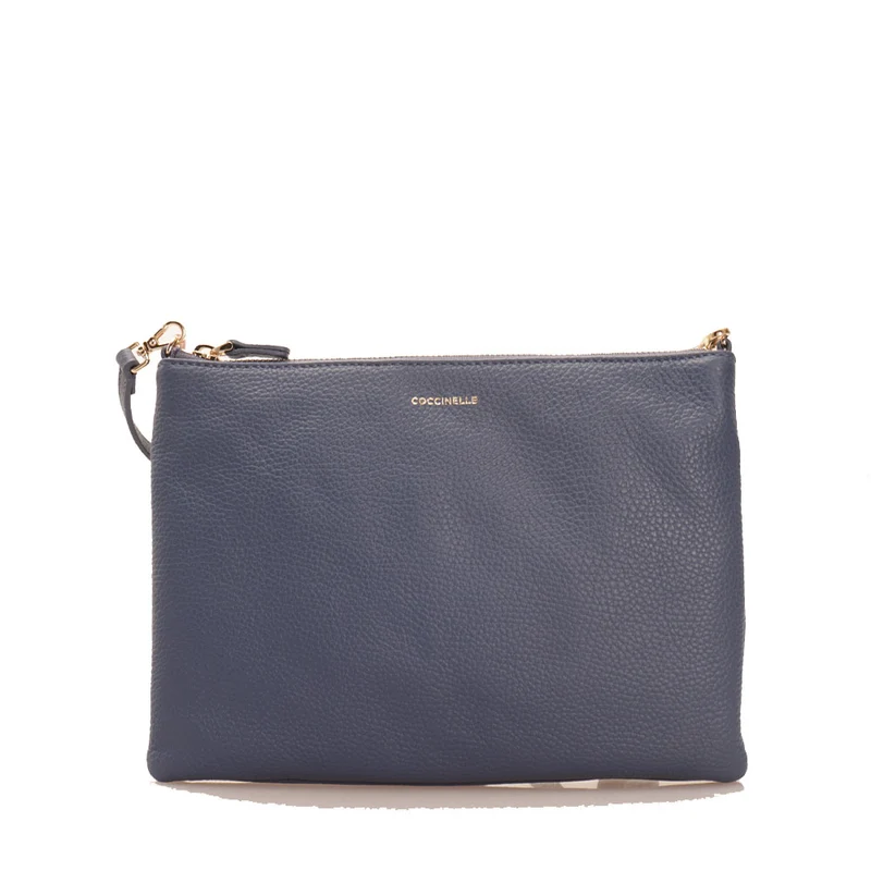 Borsa Donna a Tracolla COCCINELLE in Pelle Mirtillo Linea Best Medium