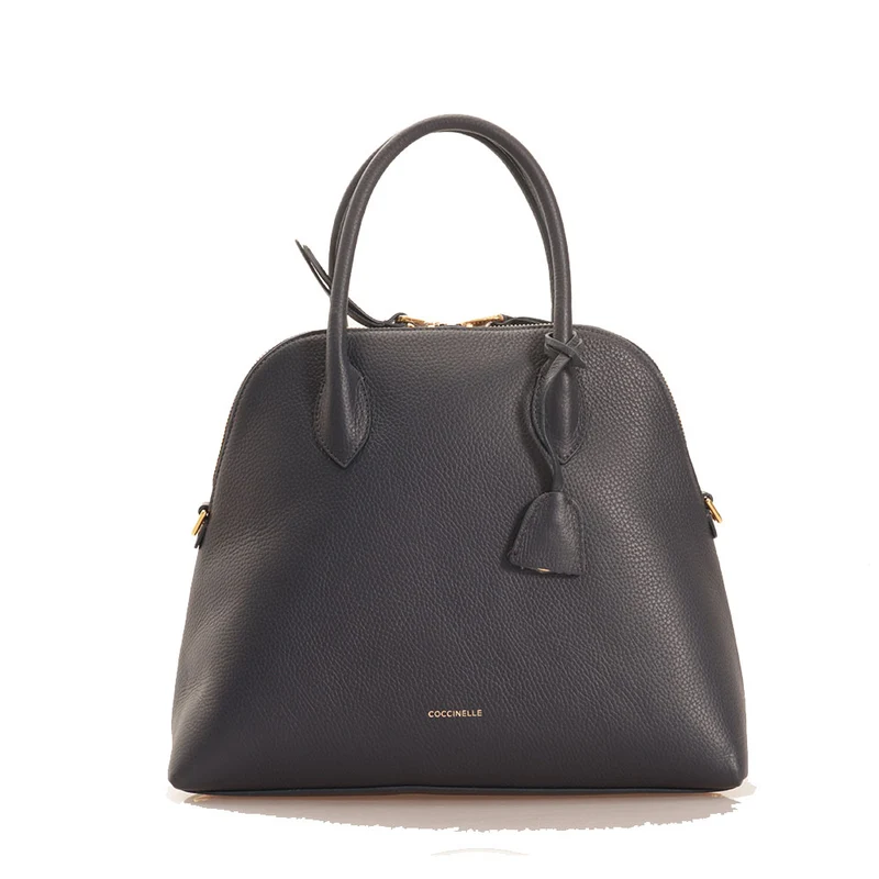 Borsa Donna a Mano con Tracolla COCCINELLE in Pelle Midnight Blue linea Gladys Misura Grande