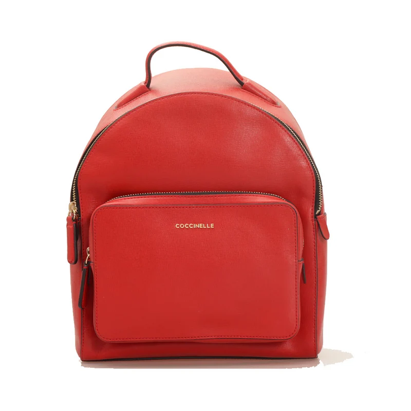 Zaino Donna COCCINELLE linea Clementine in Pelle Saffiano Coquelicot