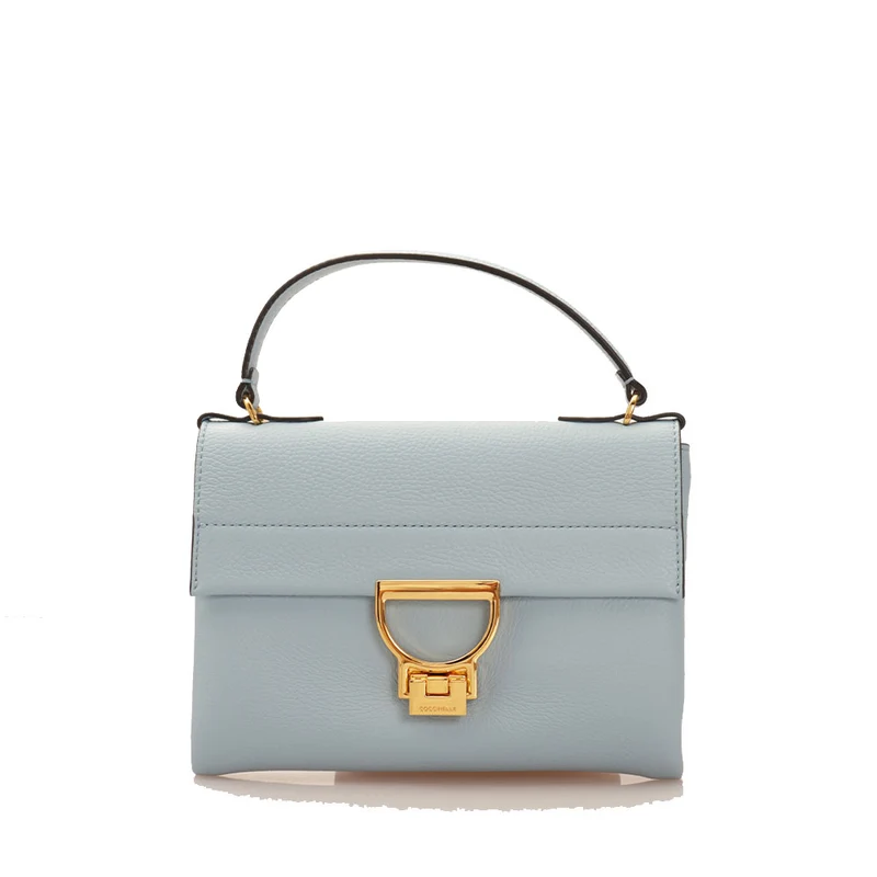 Borsa Donna a Mano con Tracolla COCCINELLE in Pelle Linea Arlettis Signature colore Aquarelle Blue