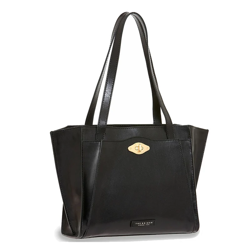 Borsa Donna Shopping a Spalla THE BRIDGE linea Barbara in Pelle Nera