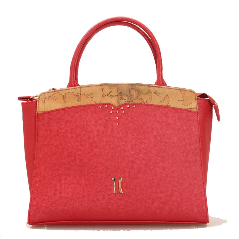 Borsa Donna a Mano 1A Classe Alviero Martini linea Festive City colore Rosso e Geo Classic GU20