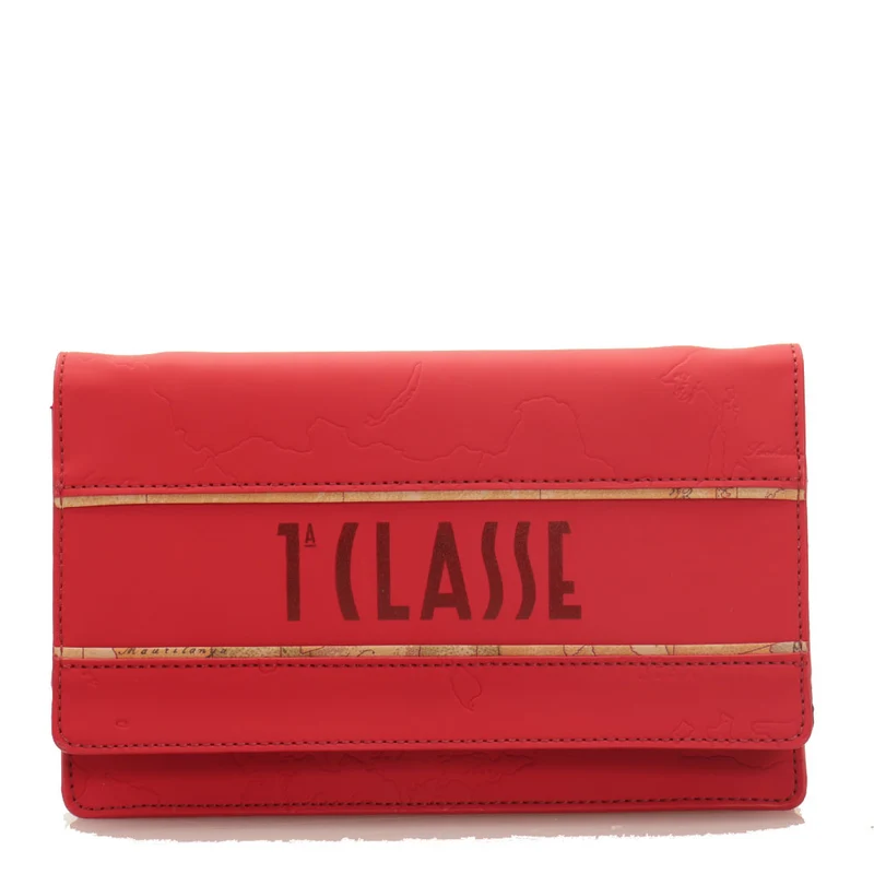 Pochette Donna 1A Classe Alviero Martini linea Geo Cruise in Tessuto Gommato Rosso PL43