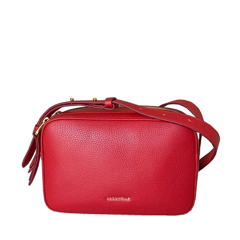 Borsa Donna a Tracolla Piccola COCCINELLE linea Lea in Pelle Colore Ruby