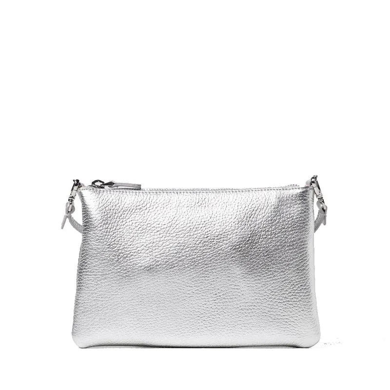 Borsa Donna a Tracolla Mini COCCINELLE in Pelle Silver Linea Best