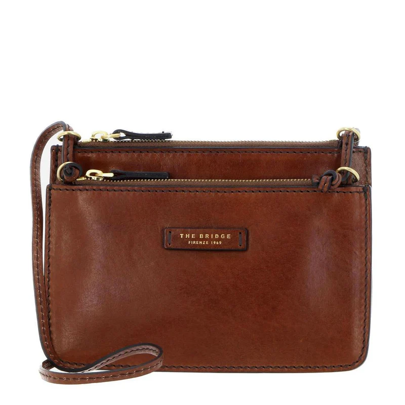 Borsa Donna a Tracolla Doppio Scomparto THE BRIDGE linea Rustici in Pelle Marrone