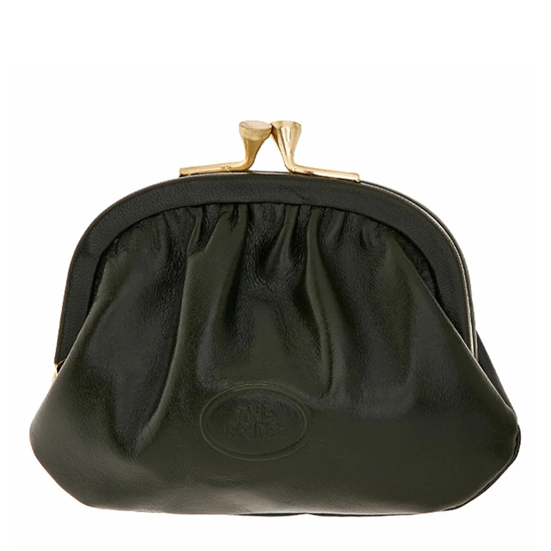 Portamonete Donna THE BRIDGE In Pelle Verde Tirolo linea Story