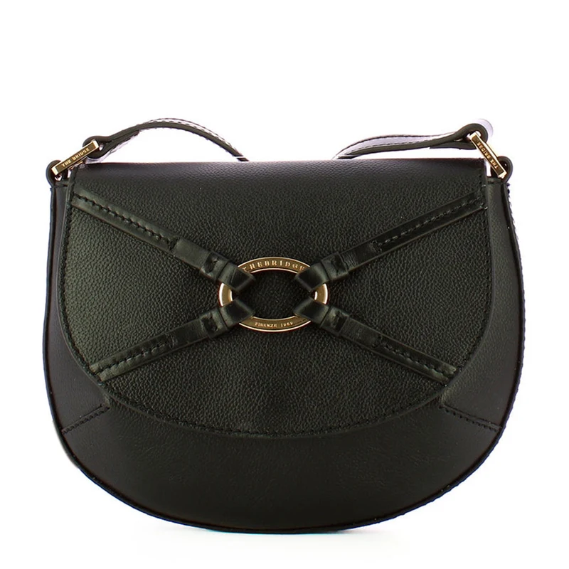 Borsa Donna a Tracolla Media THE BRIDGE in Pelle Nera linea Amelia