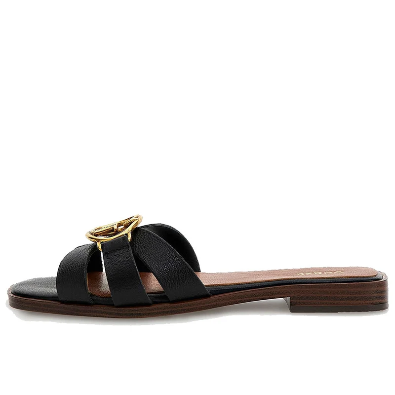 Scarpe Donna GUESS Ciabatte Linea Symo in Pelle Colore Nero