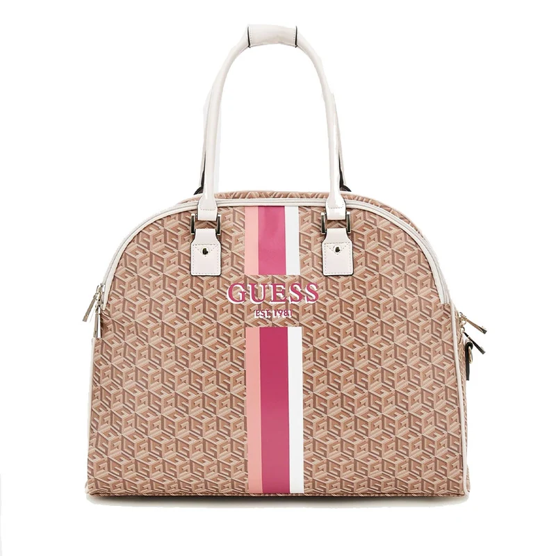Borsone da Viaggio GUESS linea Wilder Colore Taupe Logo