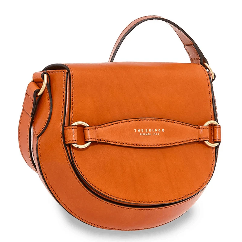 Borsa Donna con Pattina a Tracolla THE BRIDGE linea Bettina in Pelle Arancione