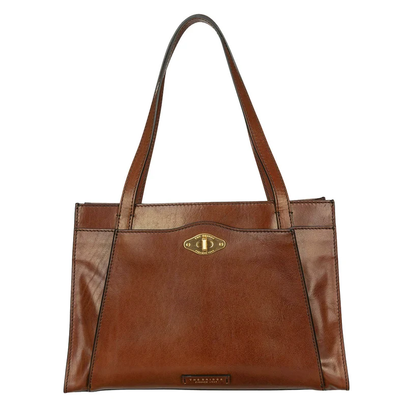 Borsa Donna Shopping Grande THE BRIDGE linea Barbara in Pelle Marrone