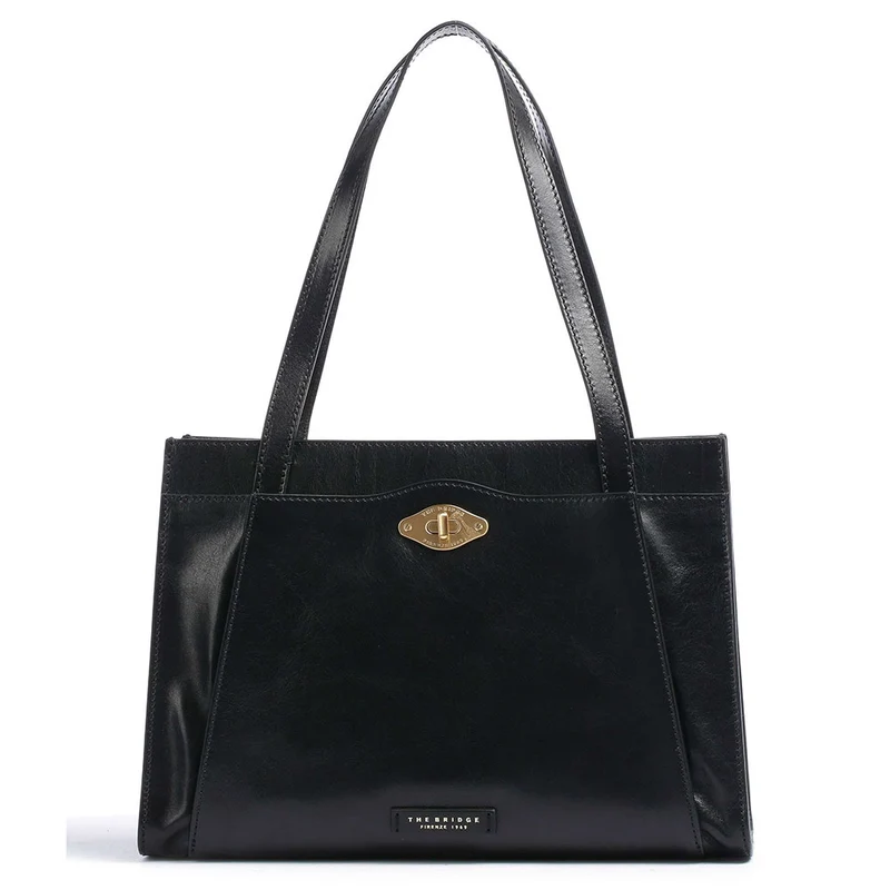 Borsa Donna Shopping Grande THE BRIDGE linea Barbara in Pelle Nera