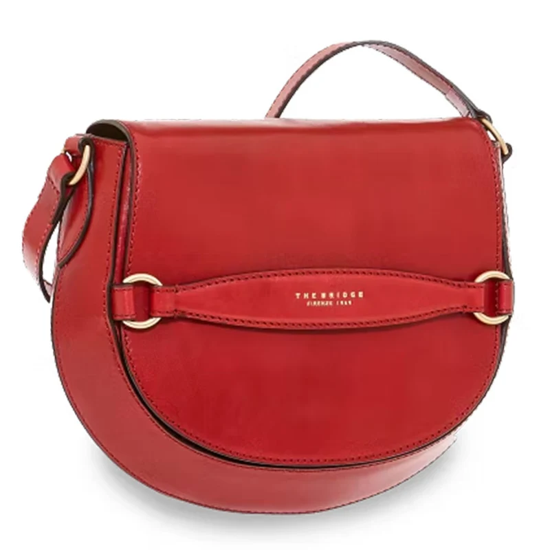 Borsa Donna con Pattina a Tracolla THE BRIDGE linea Bettina in Pelle Rosso Ribes