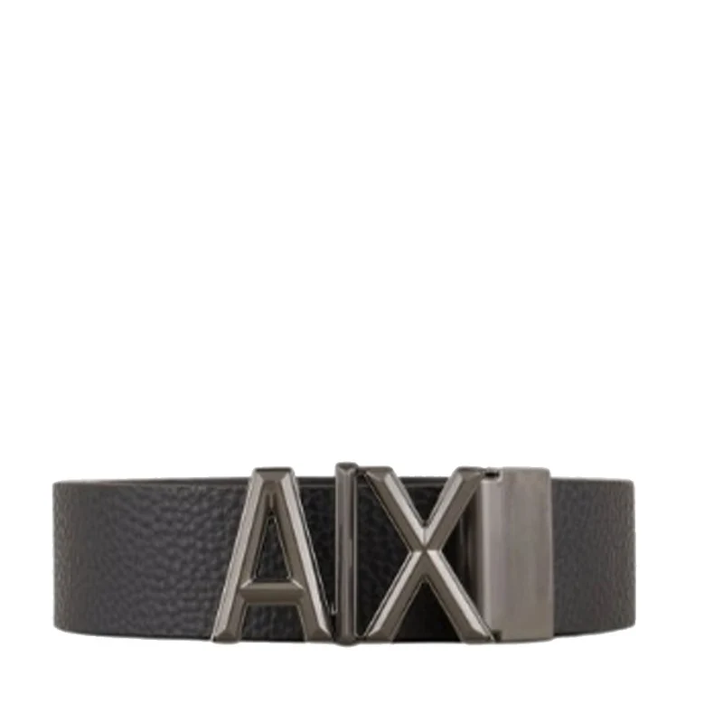 Cintura Uomo in Pelle ARMANI EXCHANGE Colore Black con Fibbia Logata