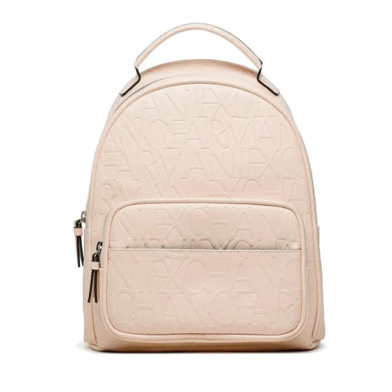 Zaino Donna ARMANI EXCHANGE Con Logo Impresso Chiuso con Zip colore Nude