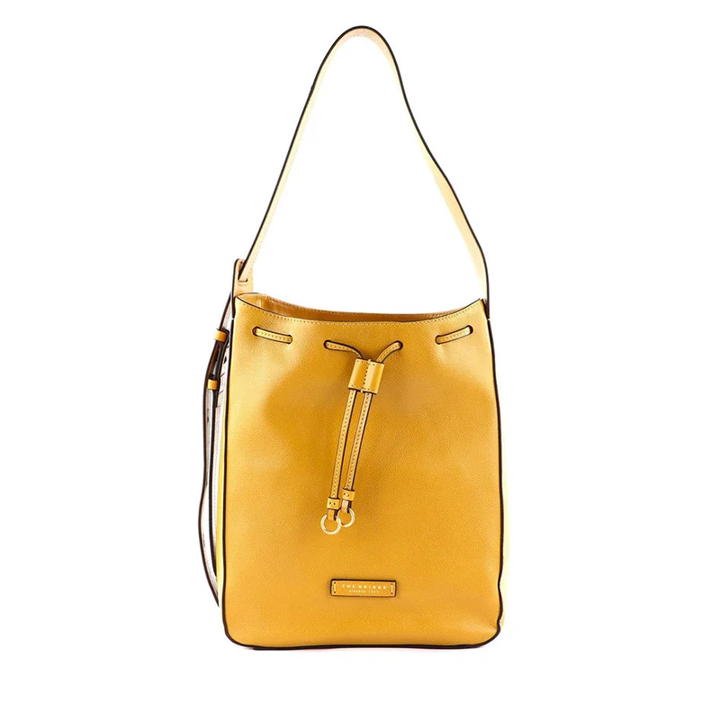 Borsa Donna Hobo THE BRIDGE linea Carlotta in Pelle Giallo Mais