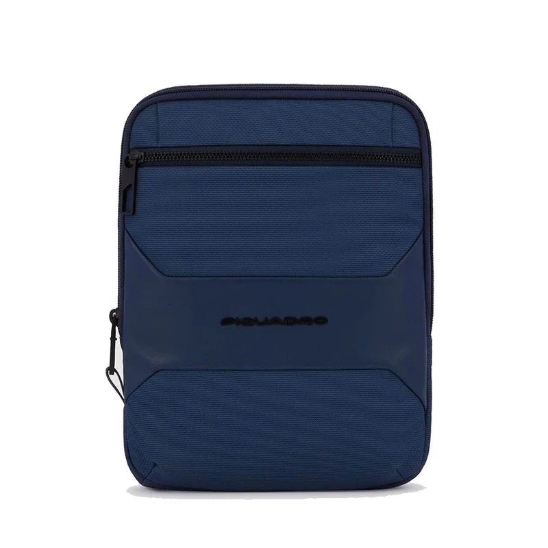Borsello Uomo PIQUADRO in Tessuto Riciclato Blu Linea Gio Misura Grande- CA1816S124