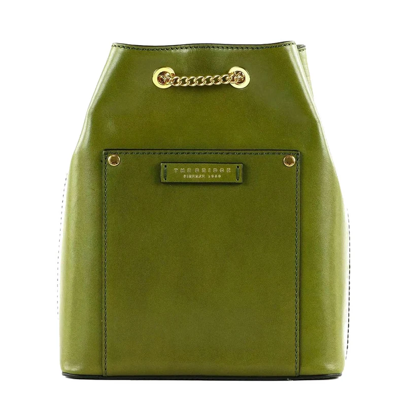 Zaino Donna THE BRIDGE linea Cecilia in Pelle Verde Fico