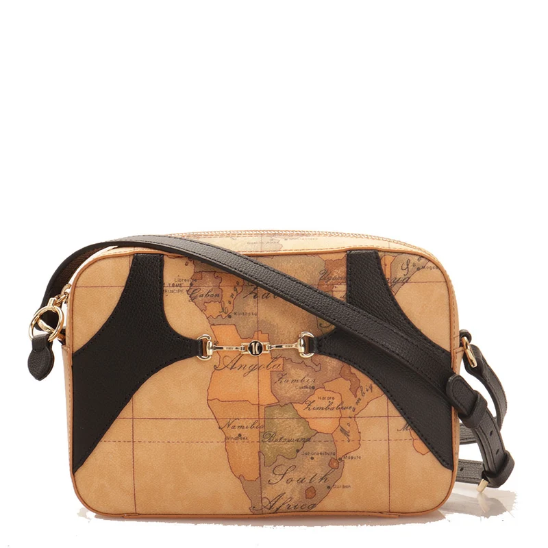 Borsa Donna a Tracolla 1A Classe Alviero Martini linea Geo Mira colore Geo Classic e Nero GU75