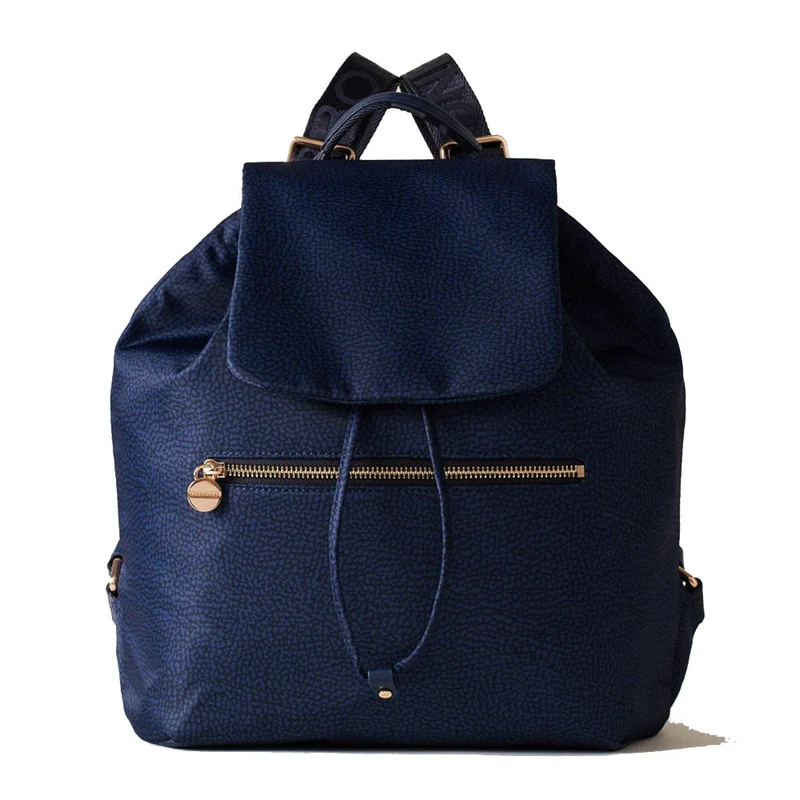 Zaino Donna con Pattina BORBONESE linea Jet Op in Nylon Blu