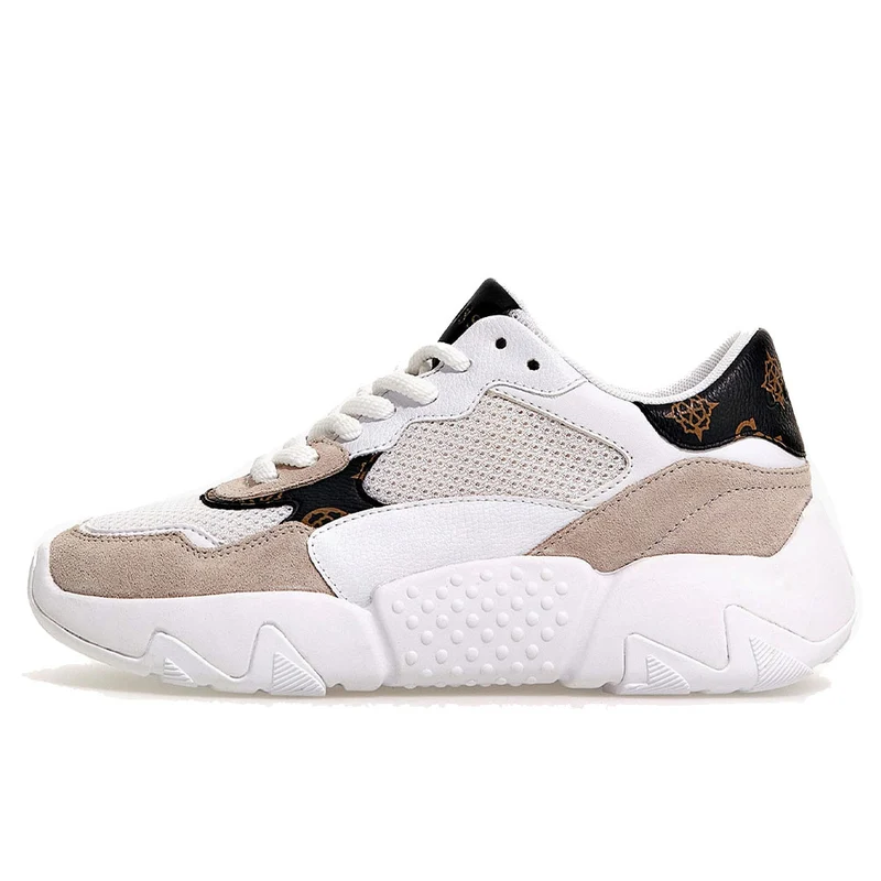 Sneakers Donna GUESS Colore White - Brown Linea Goldon
