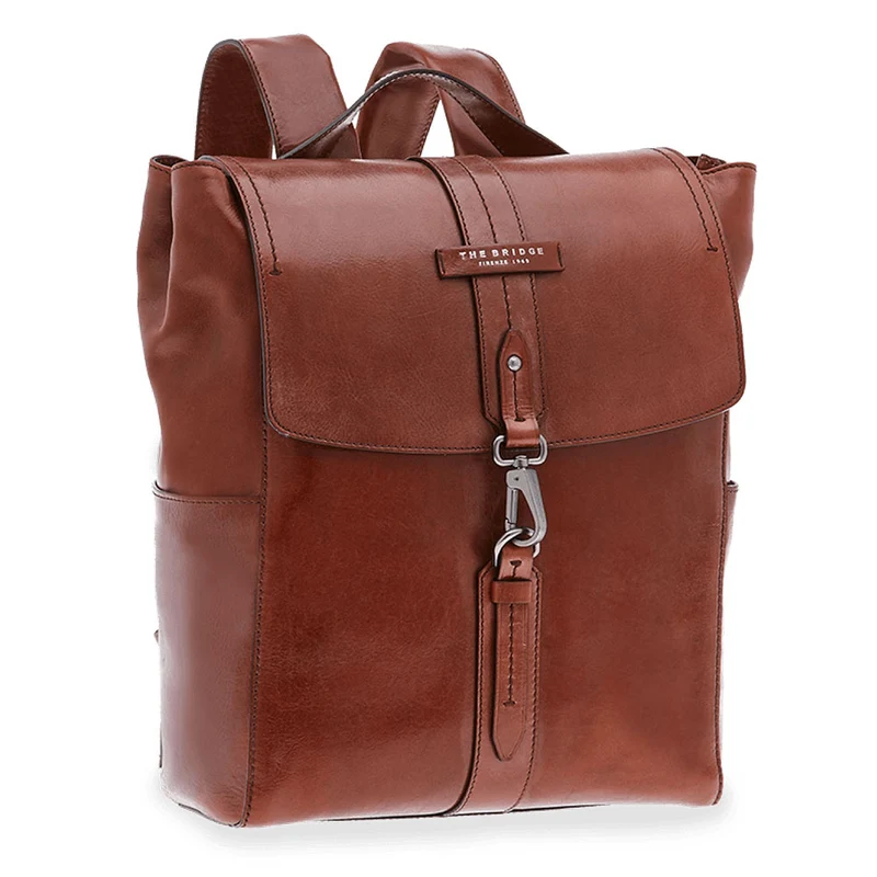 Zaino Uomo Porta Pc THE BRIDGE in Pelle Marrone linea Kallio