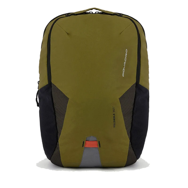Zaino PIQUADRO Pieghevole porta PC 15,6" in Nylon Riciclato Linea Foldable Colore Verde Militare - CA6005FLD
