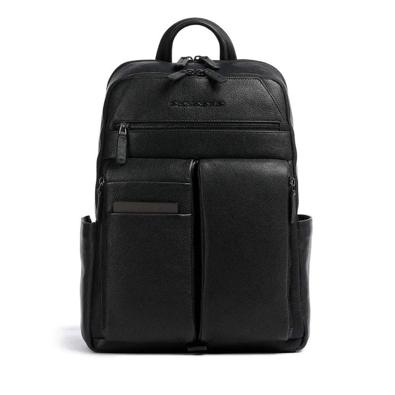 Zaino Uomo PIQUADRO in Pelle Colore Nero Linea Paavo con Porta Pc 14" - CA6029S122