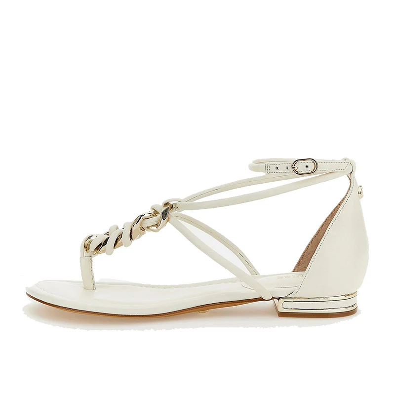 Sandali Infradito Donna GUESS Linea Cadha in Pelle Colore Bianco