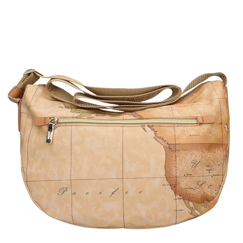 Borsa Donna a Tracolla Media 1A Classe Alviero Martini linea Selene Soft Geo Classic e Marrone GU69