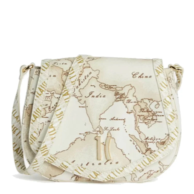 Borsa Donna a Tracolla 1A Classe Alviero Martini linea Geo Blanco in Canvas stampa Geo White GV34