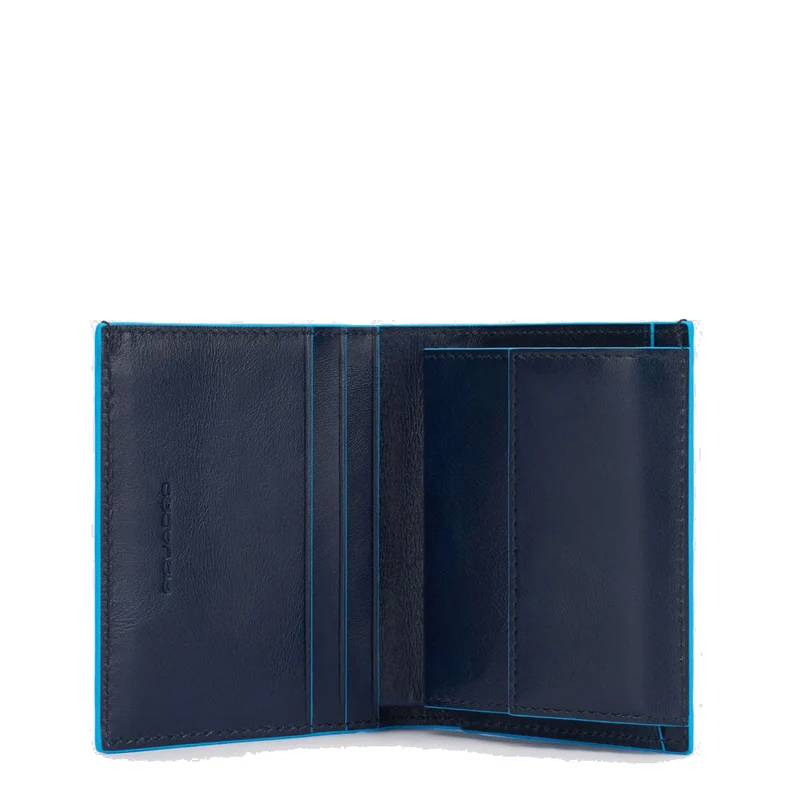 Portafoglio Uomo Verticale PIQUADRO in Pelle Blu - PU5963B2R