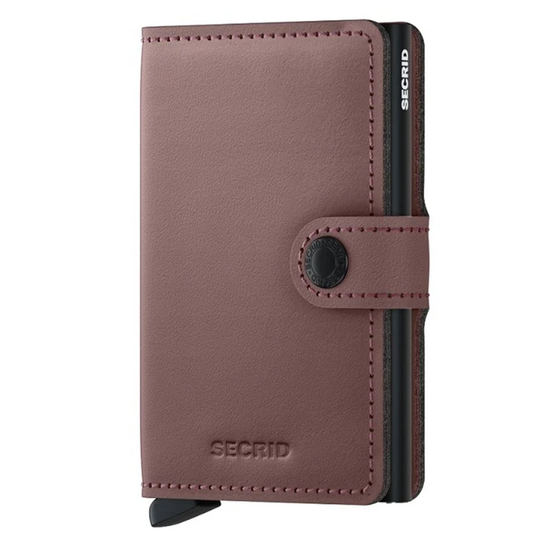 Porta Carte con Clip SECRID linea Miniwallet Matte in Pelle Rose con RFID