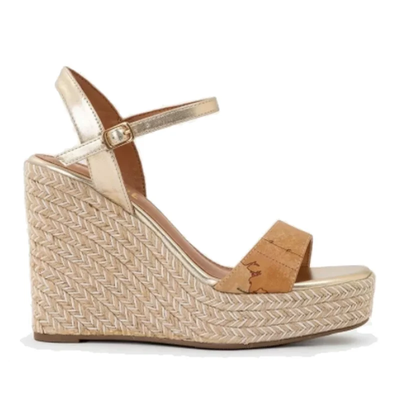 Scarpe Donna 1A Classe Alviero Martini Sandali Geo Classic con Zeppa in Corda 0203