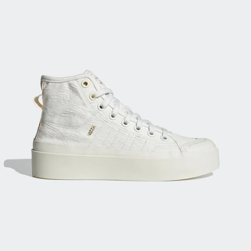 Scarpe Donna ADIDAS Sneakers linea Nizza Bonega Mid in Tessuto colore Bianco