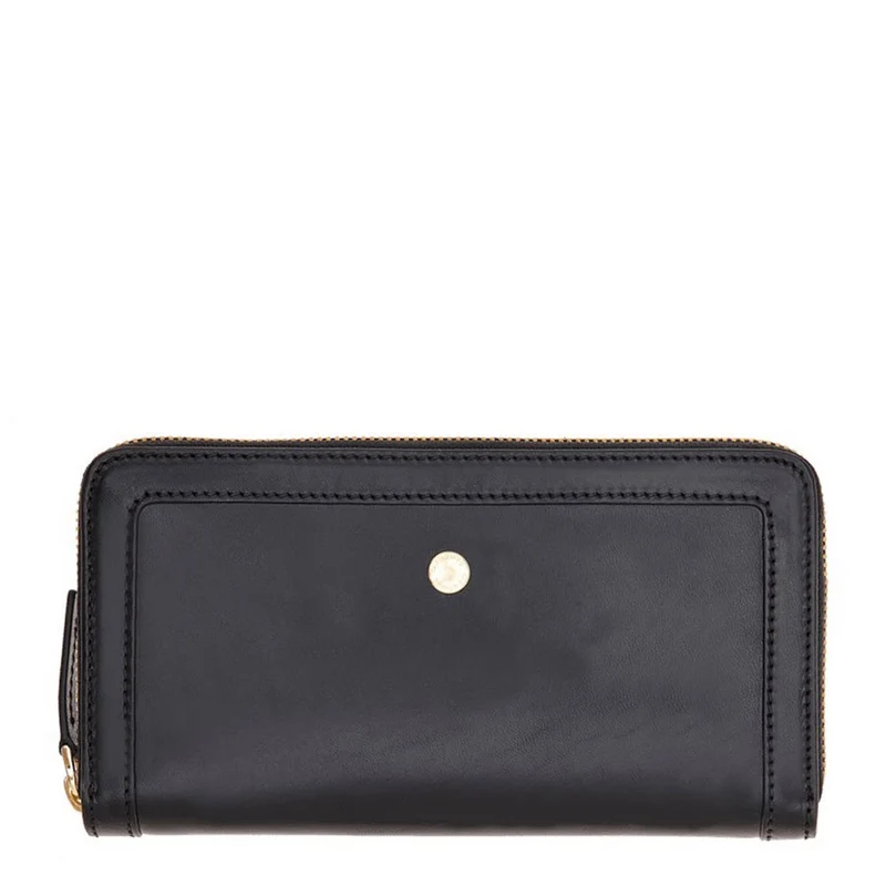 Portafoglio Donna Zip Around THE BRIDGE in Pelle Nera linea Agnese