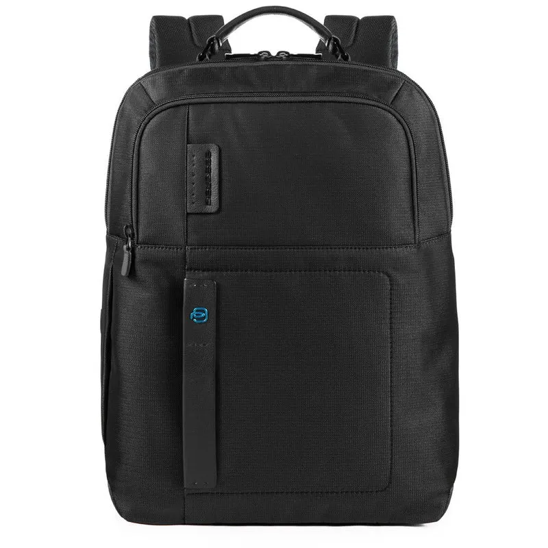 Zaino Porta Pc 15.6" e iPad PIQUADRO linea Pulse P16 in Tessuto Chevron - Nero - CA4174P16