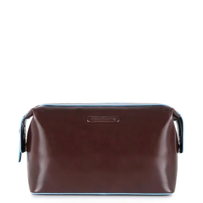 Necessaire PIQUADRO In Pelle Mogano Linea Blue Square - BY3851B2