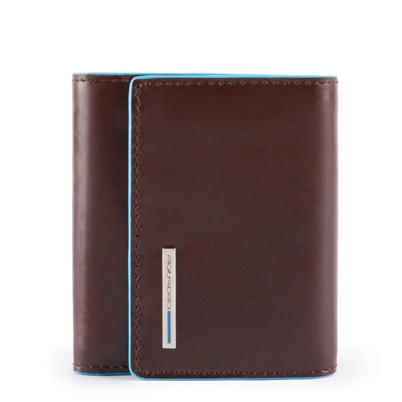 Portafoglio Piccolo Donna PIQUADRO In Pelle Mogano Linea Blue Square - PD5214B2R