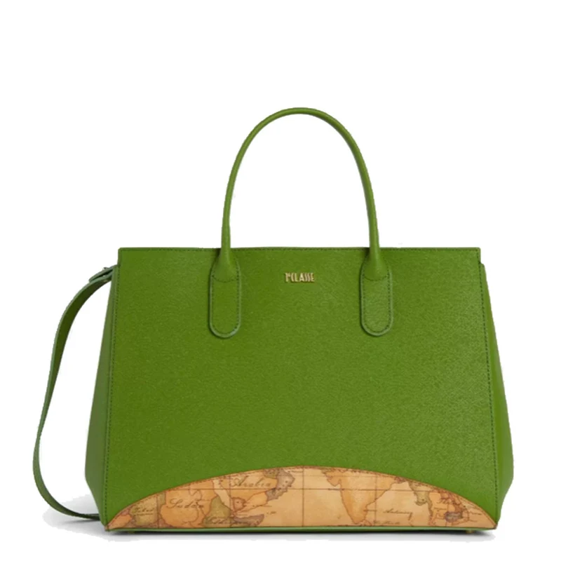 Borsa Donna a Mano 1A Classe Alviero Martini linea Milano City colore Verde Prato e Geo Classic GS21