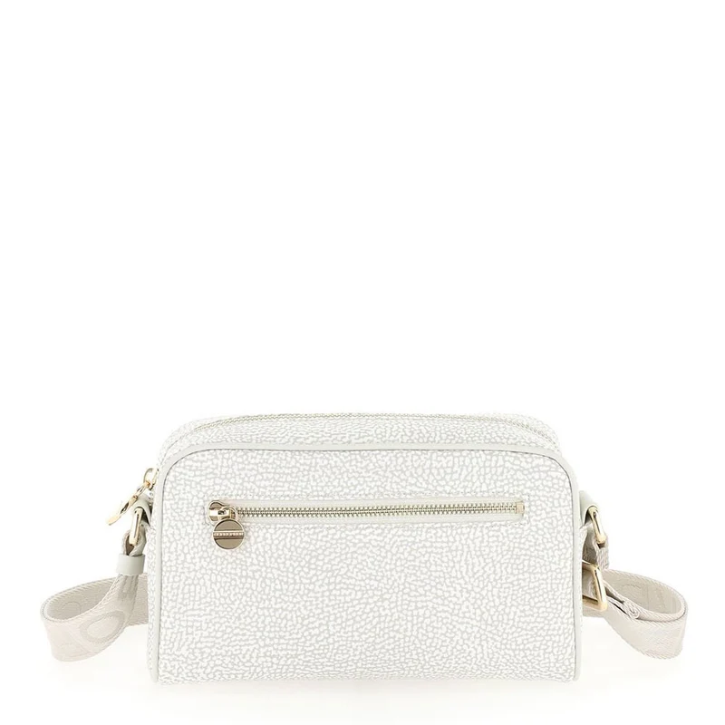 Borsa Donna a Tracolla Small BORBONESE in Nylon Riciclato linea Jet Op Color Ghiaccio